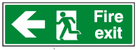 Fire Exit Left Arrow 2