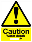 Warning Water Depth ___m