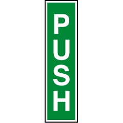 PUSH 75 x 150mm - Rigid Plastic 