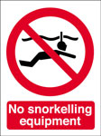No Snorkelling Equipment