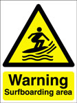 Warning Surfboarding Area