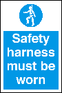 Safety Harness Must Be Worn Portrait
