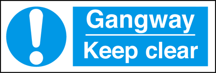 Gangway Keep Clear