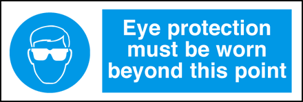 Eye Protection Must Be Worn Beyond This Point