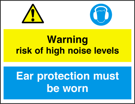 Warning Risk Of High Noise Level