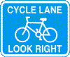 Cycle Lane Look Right