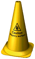 Caution Sliipery Surface cone