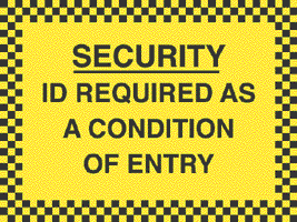 Security ID Required As A Condition Of Entry