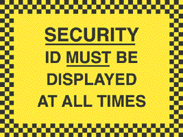 Security ID Must Be Displayed At All Times