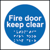 Fire Door Keep Clear Braille